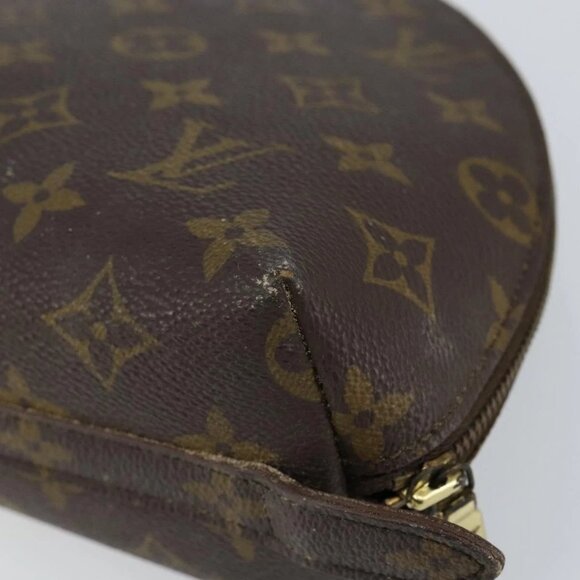 LOUIS VUITTON Monogram Trousse Demi Ronde Cosmetic Pouch M47520 LV Auth 150155 - Picture 3 of 16